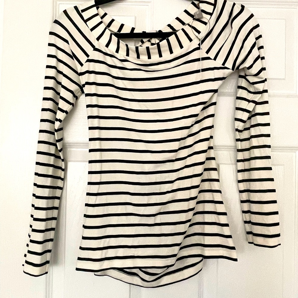 ASOS backless tie striped shirt. Size 6